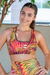 RF AQUAFIT Clothing Keyhole Sports Bra - Fireworks