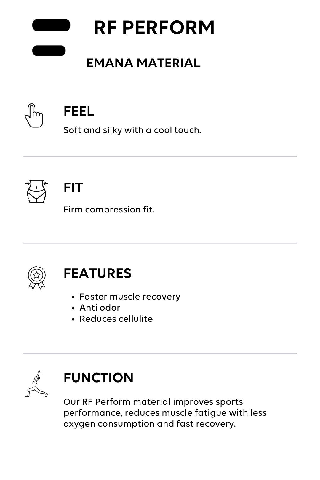 RF PERFORM Clothing Preorder - Shapewear High Waist Long Shorts