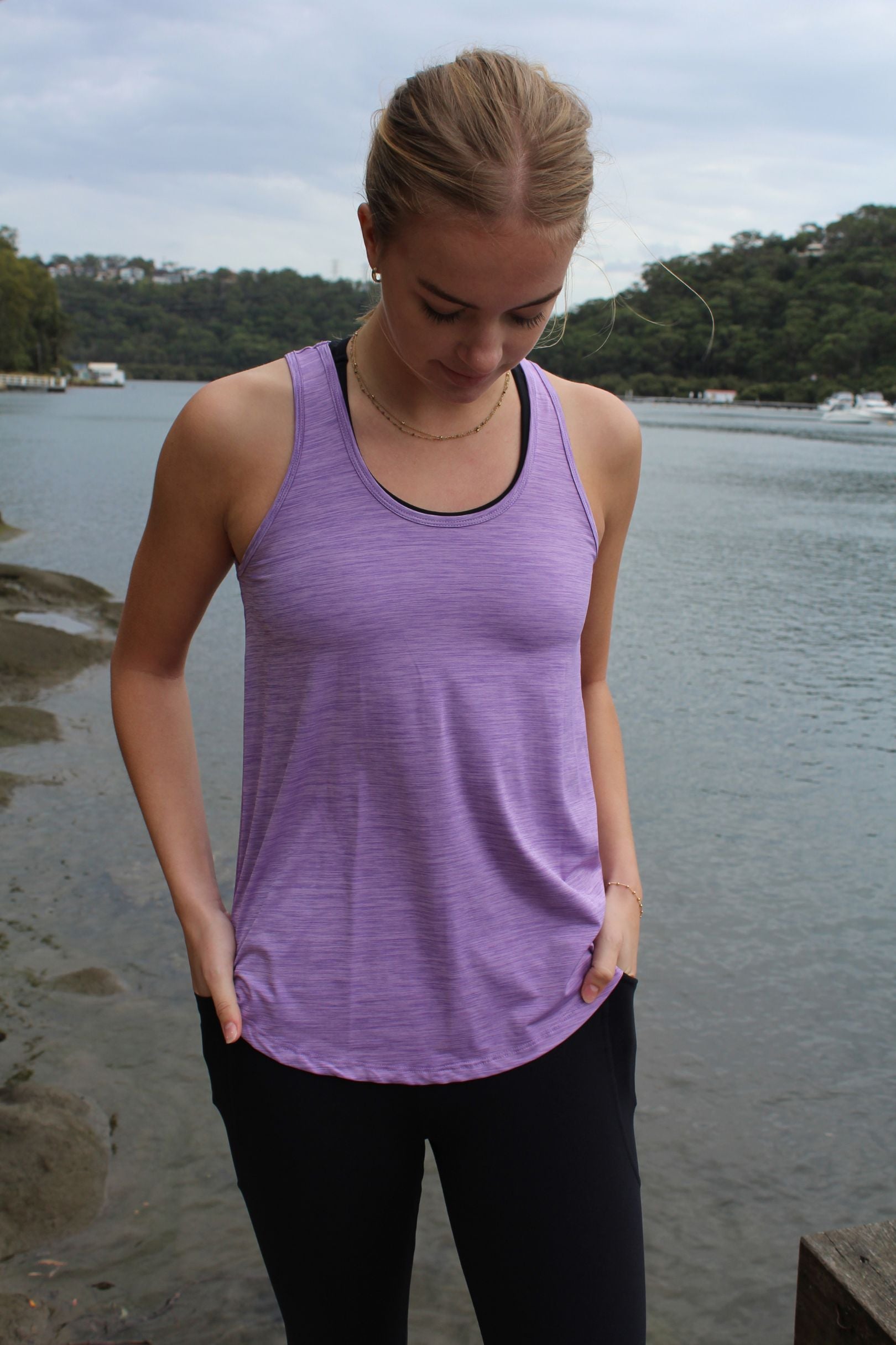 RUNFASTER Clothing Fortune Wide Back Singlet - Lilac