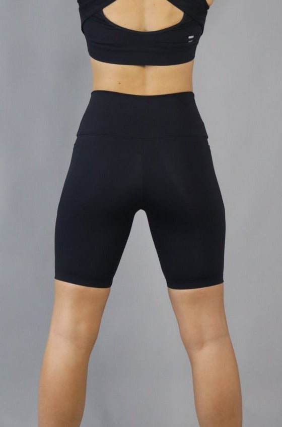 RunFaster Clothing Preorder - High Waist Long Shorts - Black