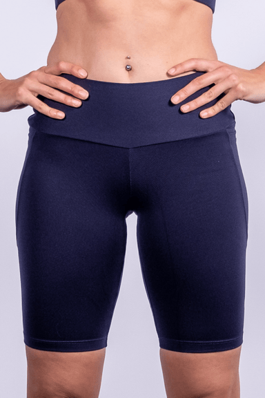 RunFaster Clothing XS / Ink Mid Waist Long Shorts - Ink