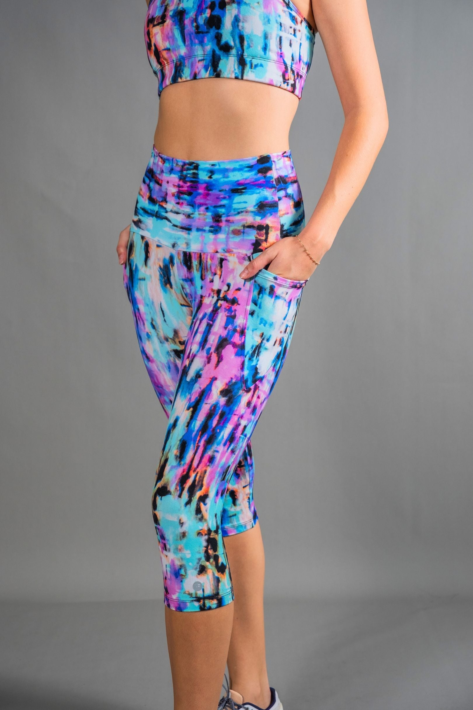 RunFaster Gym Leggings High Waist 5/8 - Abyss