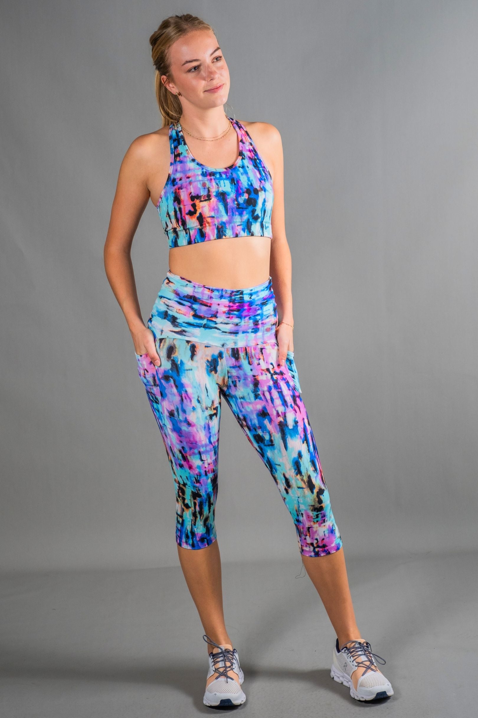 RunFaster Gym Leggings High Waist 5/8 - Abyss