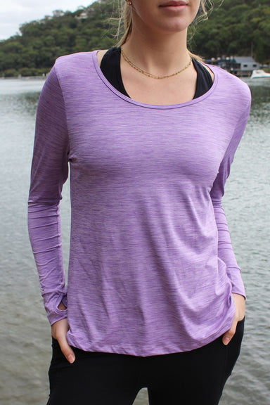 RunFaster T-Shirts XS Fortune Long Sleeve - Lilac