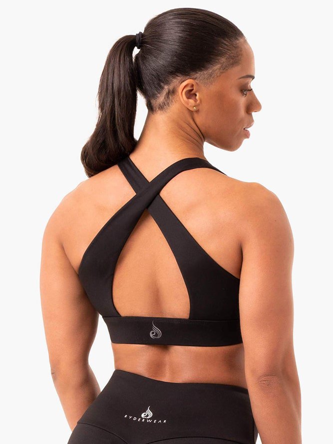 Ryderwear Sports Bra STAPLES CROSS OVER SPORTS BRA - BLACK
