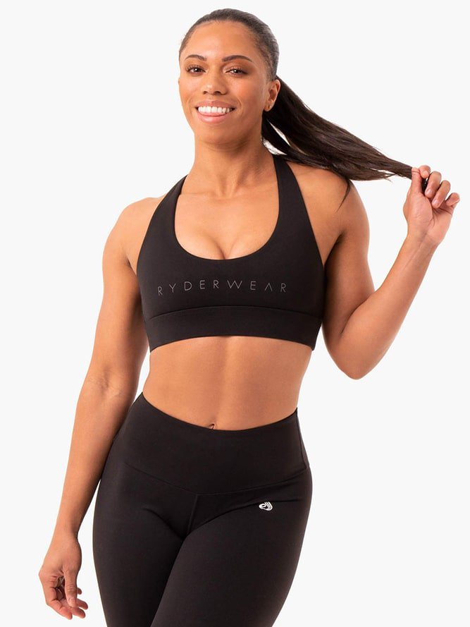 Ryderwear Sports Bra STAPLES CROSS OVER SPORTS BRA - BLACK