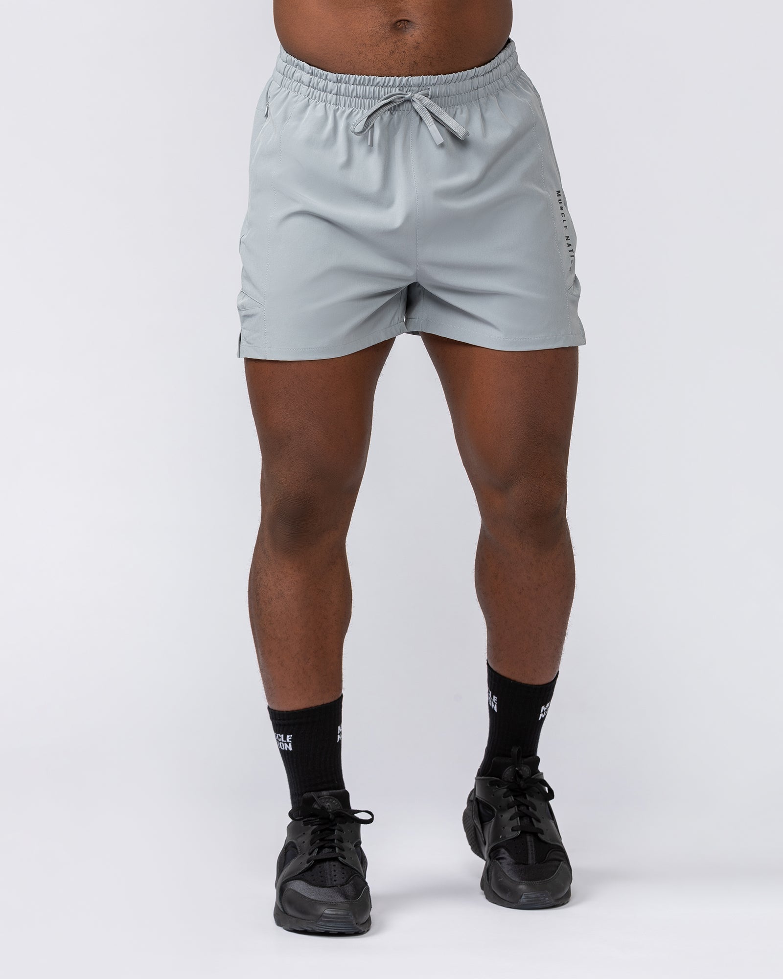Streamline Training 3" Shorts Jet Grey - Muscle Nation men's gym shorts, view 3