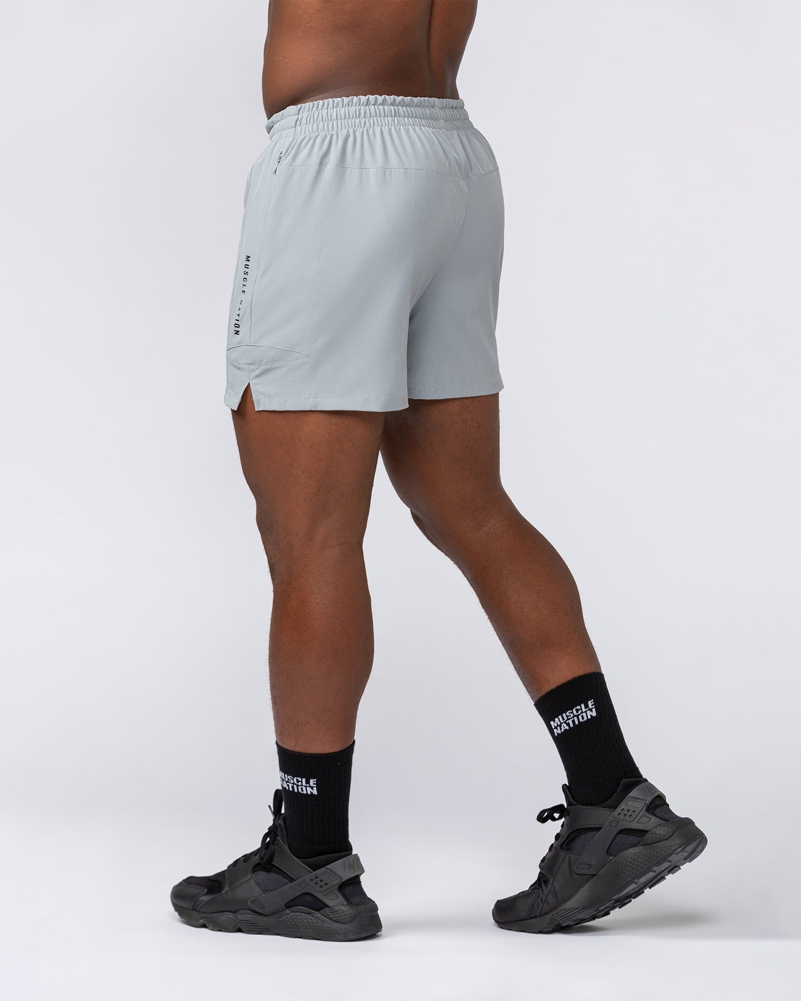 Streamline Training 3" Shorts Jet Grey - Muscle Nation men's gym shorts, view 4