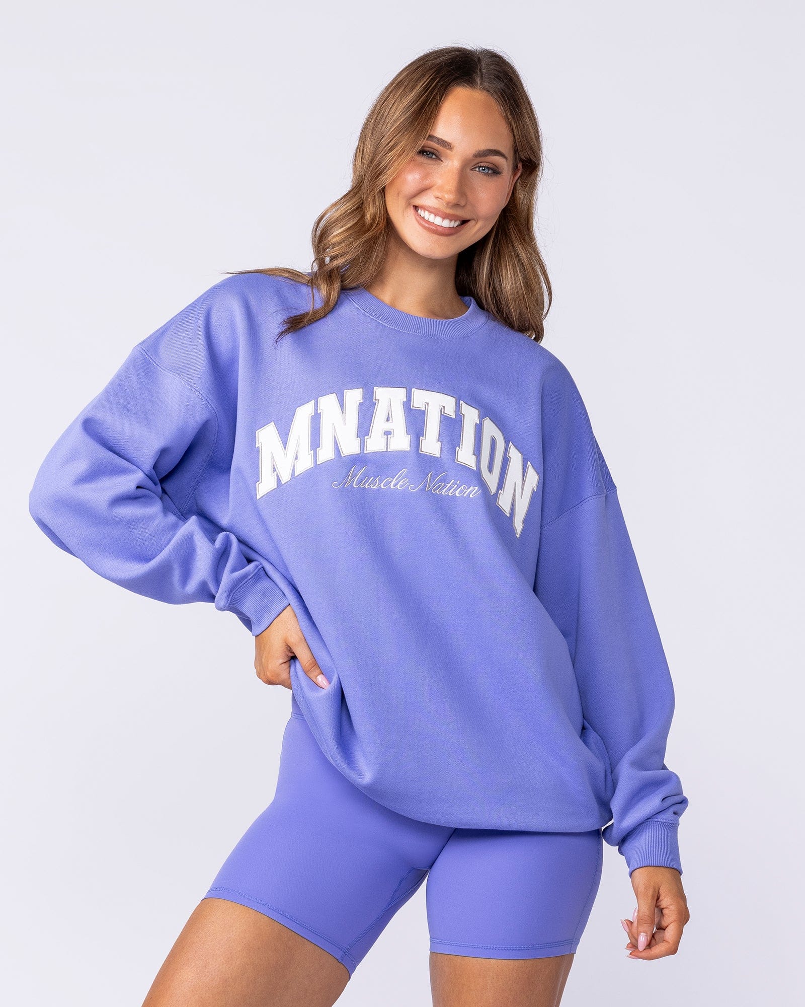 Studio Oversized Pullover - Pale Blueberry