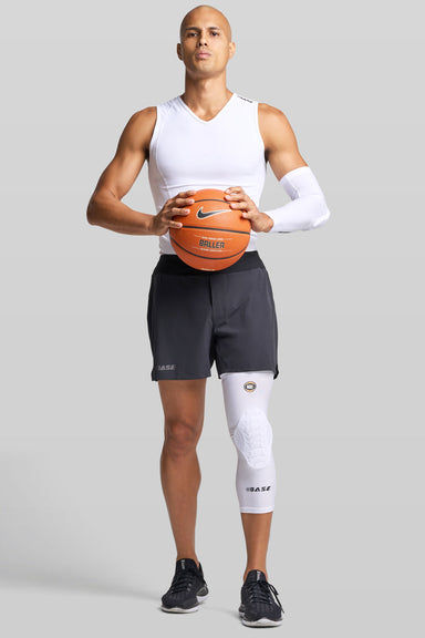 Supplier 1 Knee Guard YOUTH-XXS BASE + NBL Curved Padded Knee Guard (Single) - White