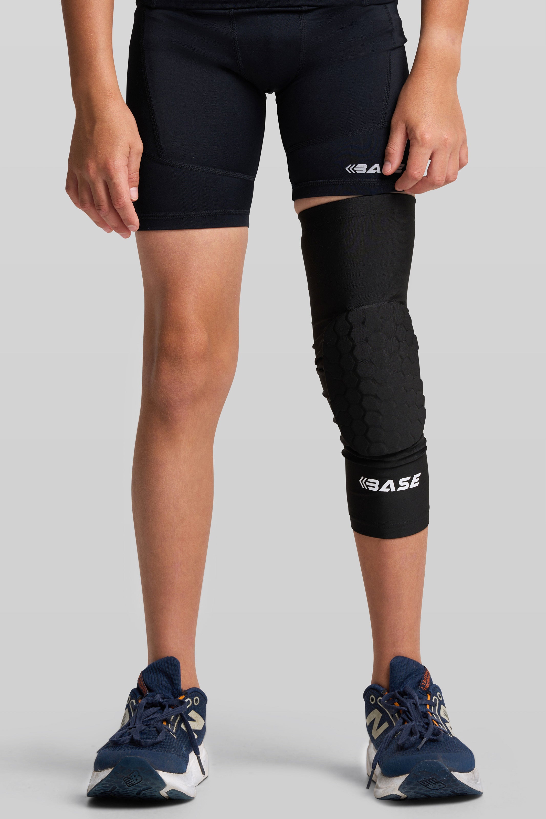 Supplier 1 PADDED ACCESSORIES YOUTH-XXS BASE Square Padded Knee Guard (Single) - Black