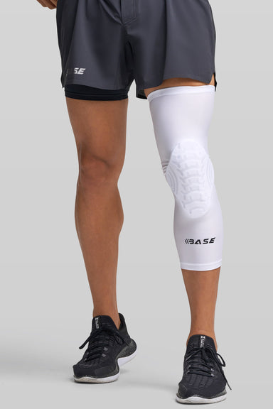 Supplier 1 PADDED ACCESSORIES YOUTH-XXS / White BASE Curved Padded Knee Guard (Single) - White