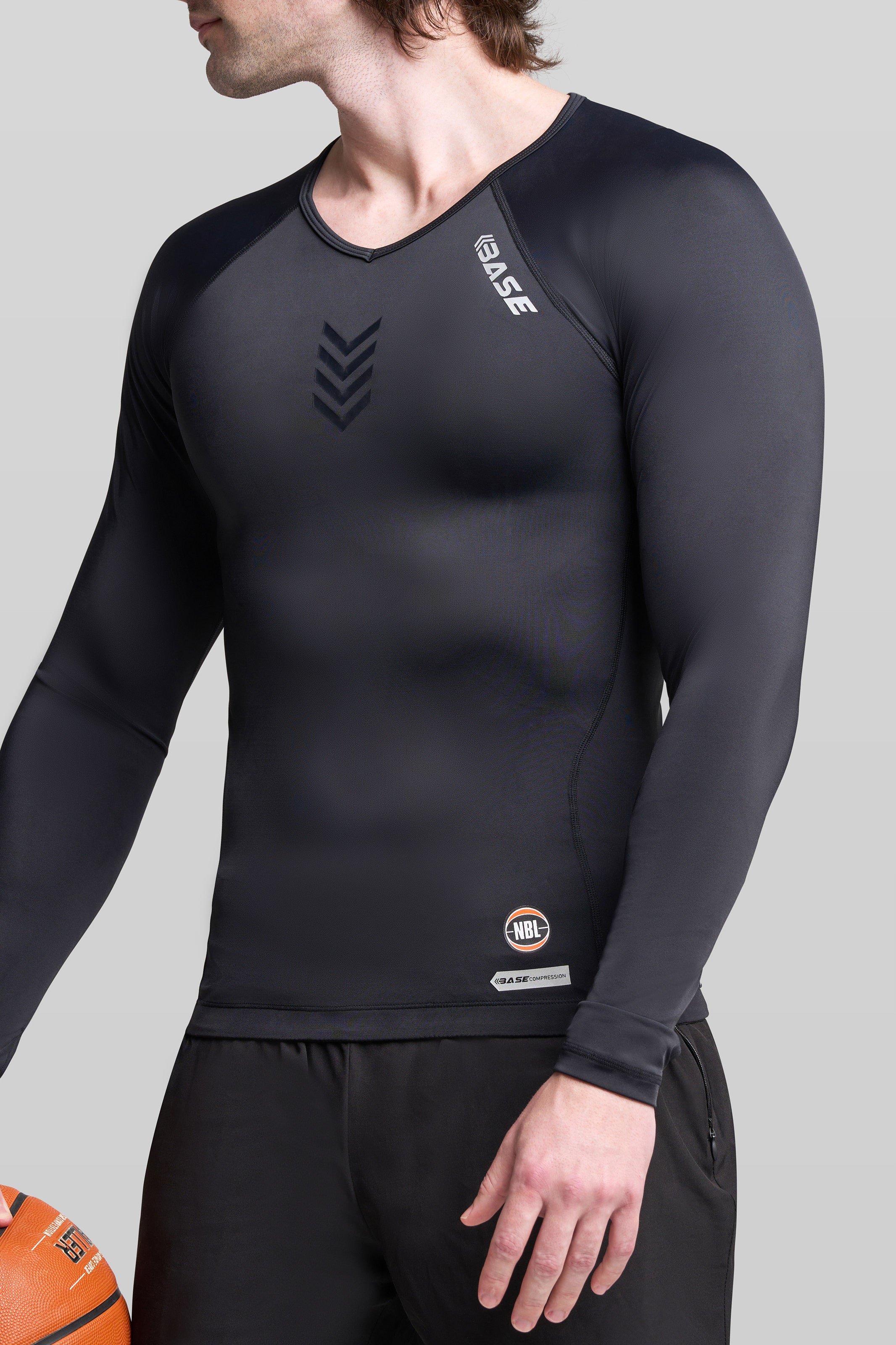 Supplier 1 Tee BASE + NBL Men's Long Sleeve Compression Tee - Black