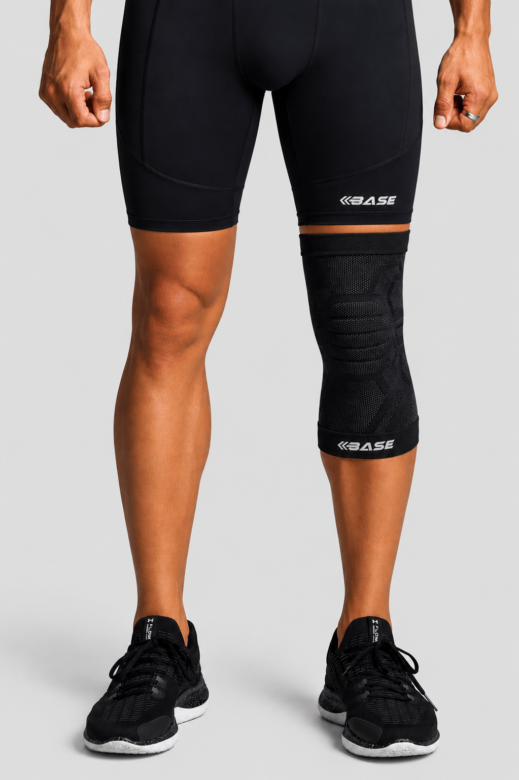 Supplier 2 Knee Guard XS BASE Compression Knee Sleeve - Black