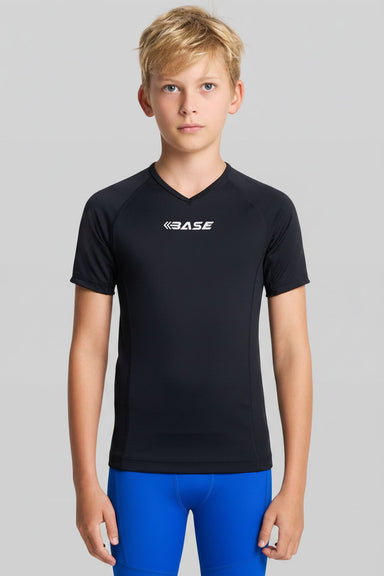 Supplier 3 Tee 8 BASE Youth Short Sleeve Compression Tee - Black