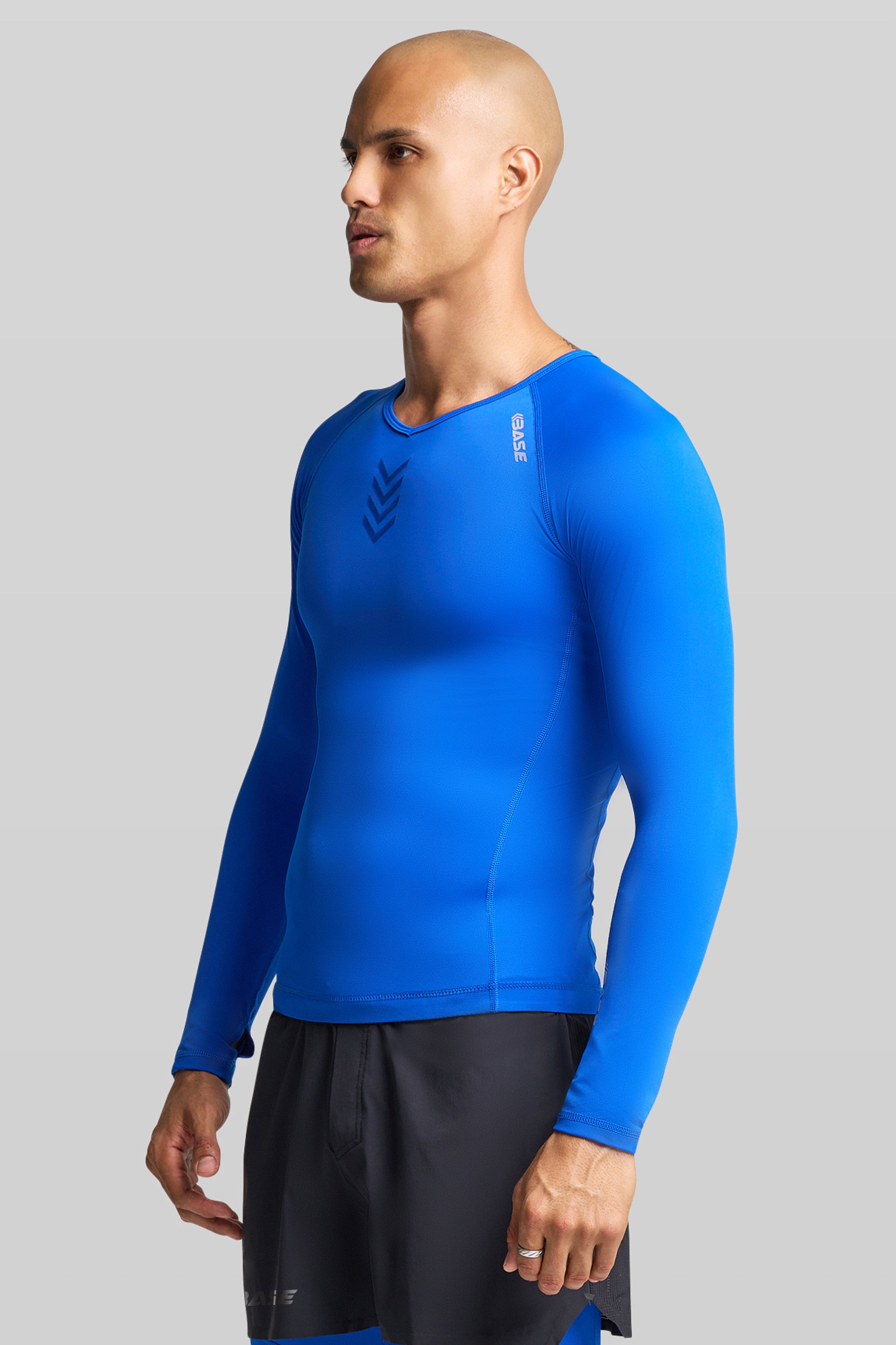 Supplier 4 Long Sleeve Tee - Men BASE Men's Long Sleeve Compression Tee - Royal