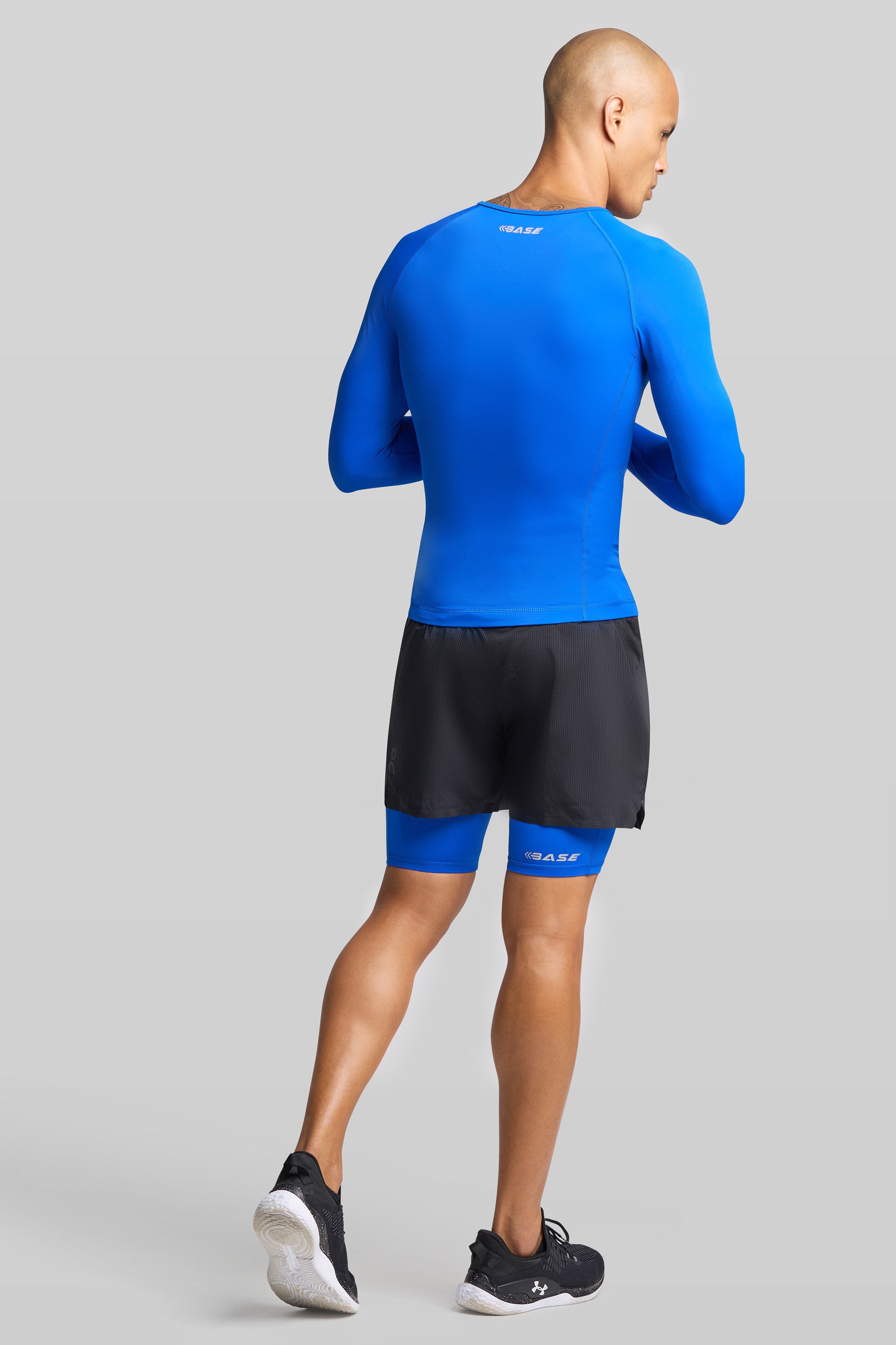 Supplier 4 Long Sleeve Tee - Men BASE Men's Long Sleeve Compression Tee - Royal