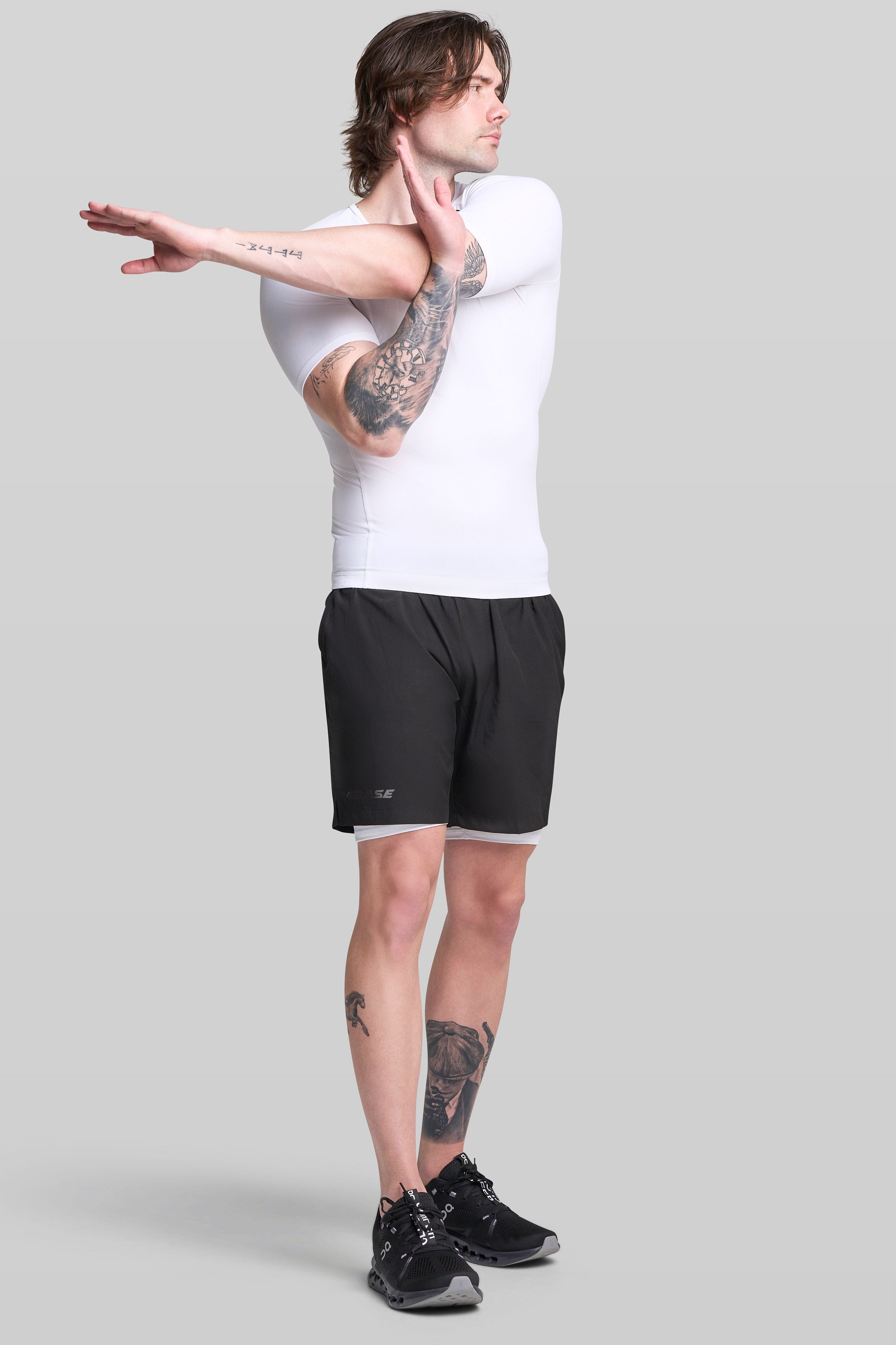 Supplier 4 Tee BASE Mens Short Sleeve Compression Tee - White