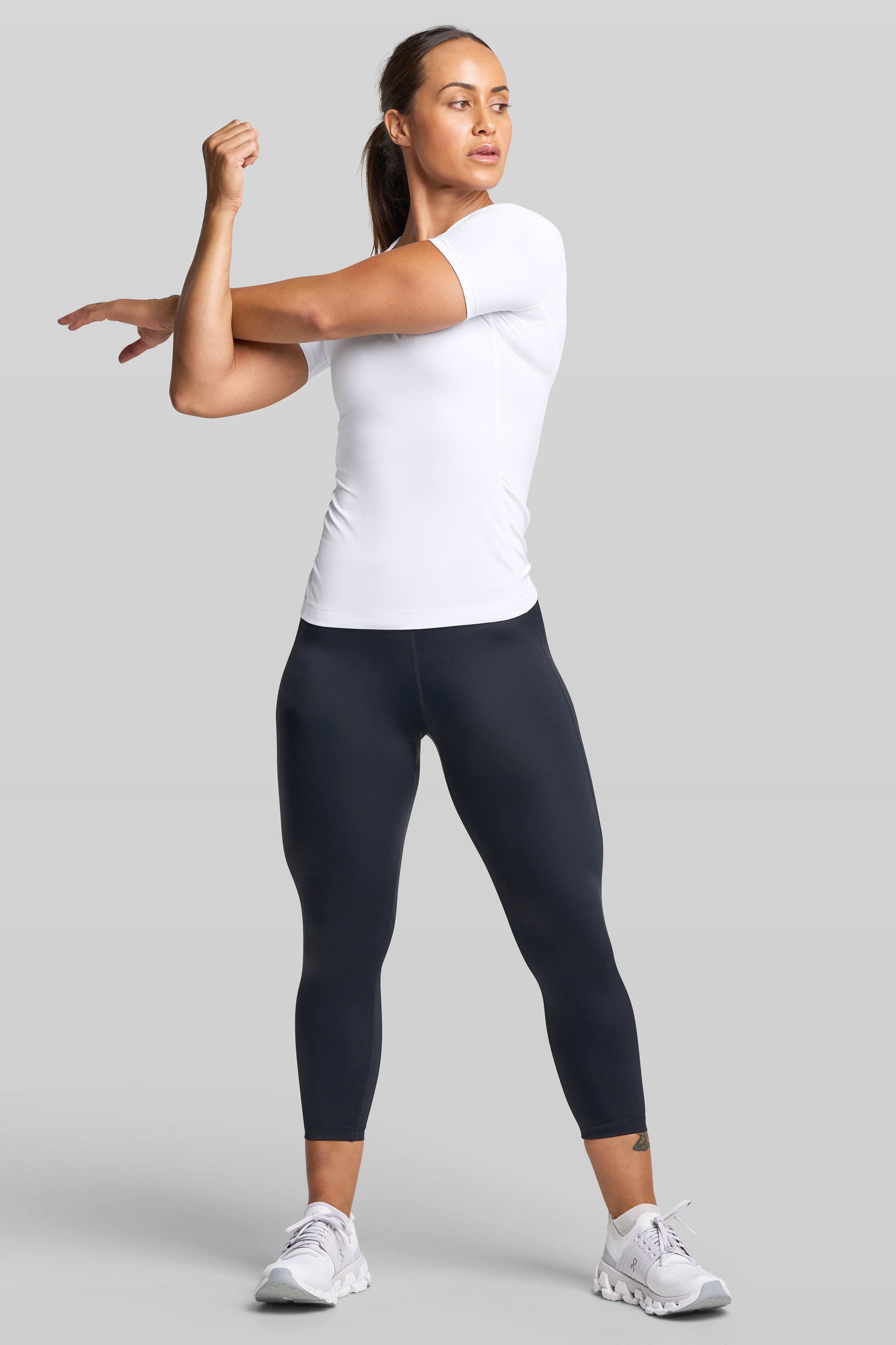 Supplier 4 Tee BASE Women's Short Sleeve Compression Tee - White