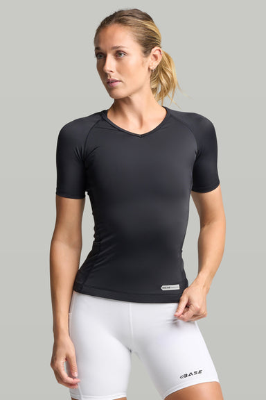 Supplier 4 Tee XS BASE Women's Short Sleeve Compression Tee - Black