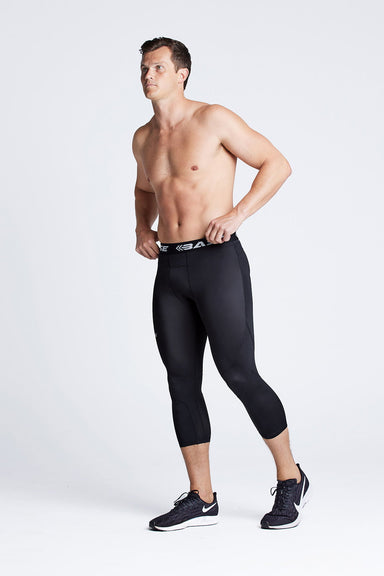 Supplier 4 Tight 3XL BASE Men's 3/4 Court Compression Tights - Black