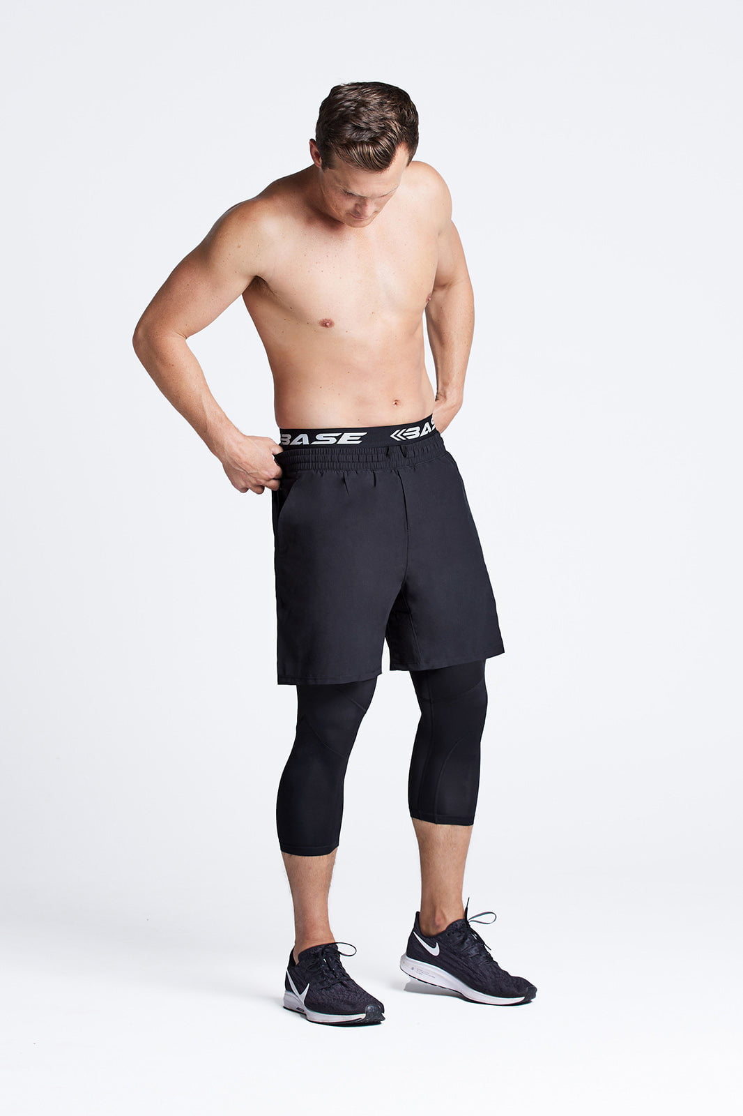 Supplier 4 Tight BASE Men's 3/4 Court Compression Tights - Black
