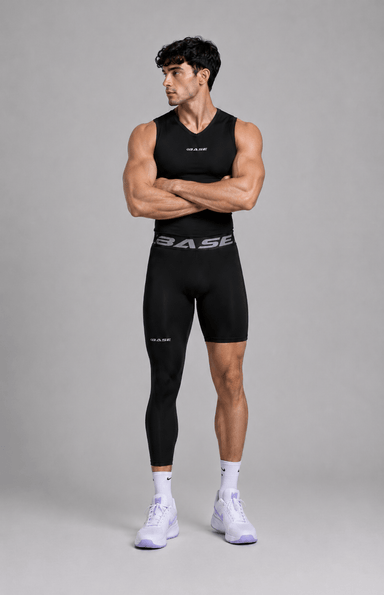 Supplier 4 Tight BASE Men's Adapted 3/4 Tights - Black (Left leg short)