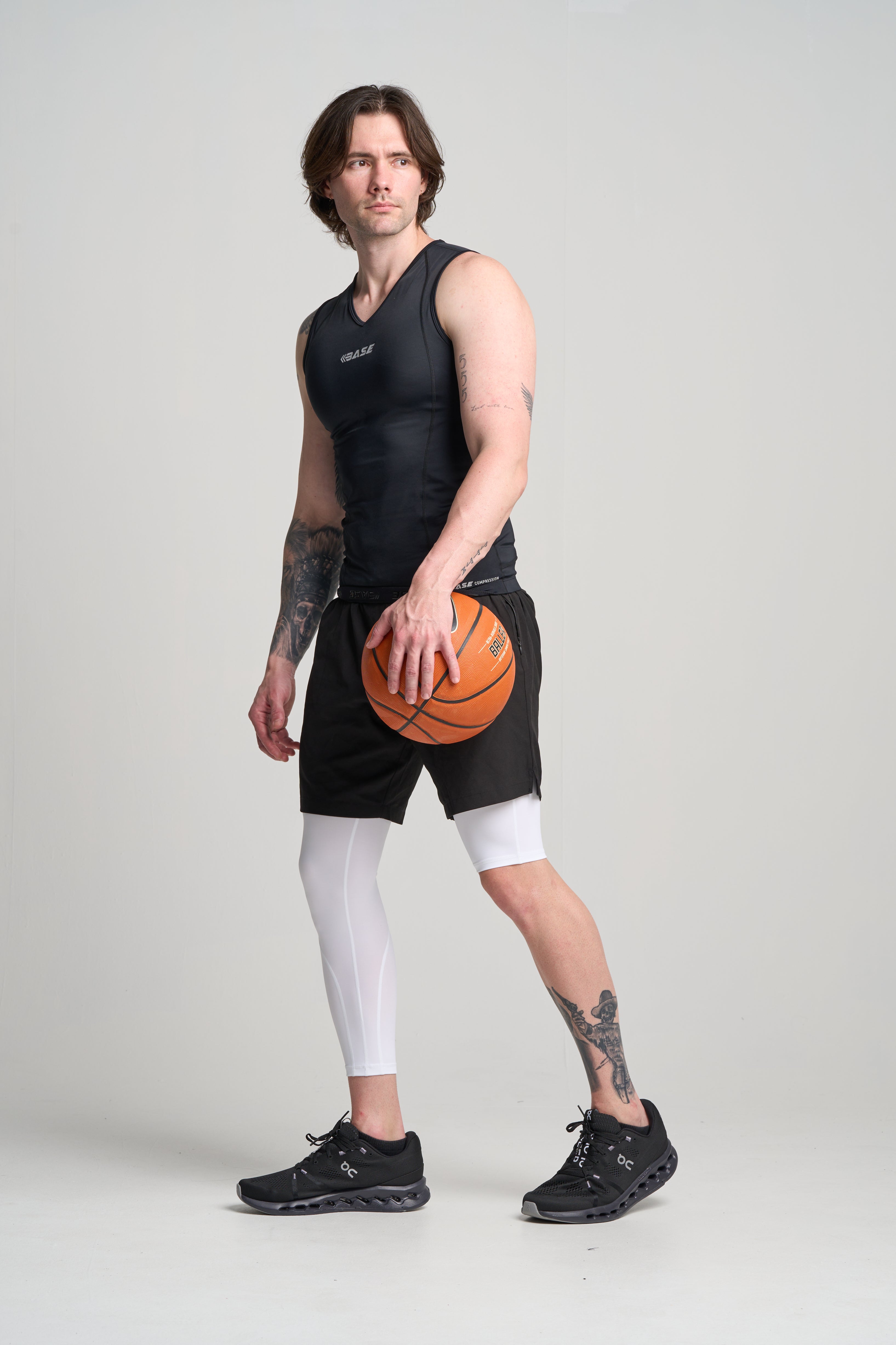 Supplier 4 Tight BASE Men's Adapted 3/4 Tights - White (Left leg short)