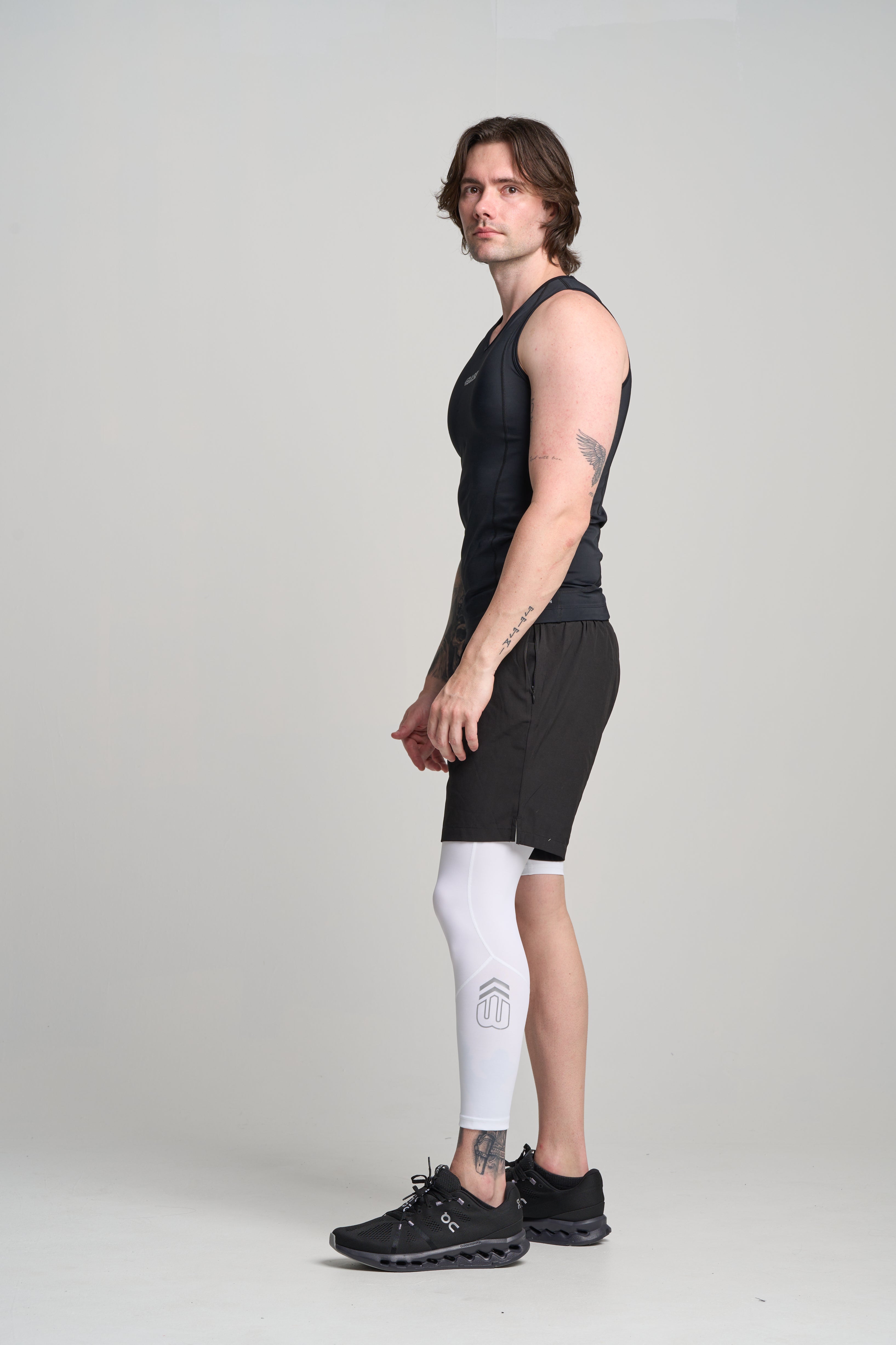Supplier 4 Tight BASE Men's Adapted 3/4 Tights - White (Right leg short)