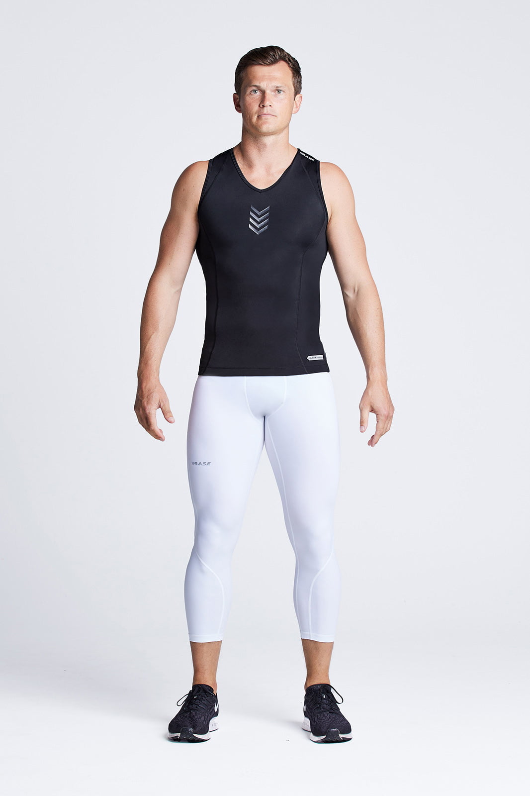 Supplier 4 Tight M BASE Men's 3/4 Court Compression Tights - White