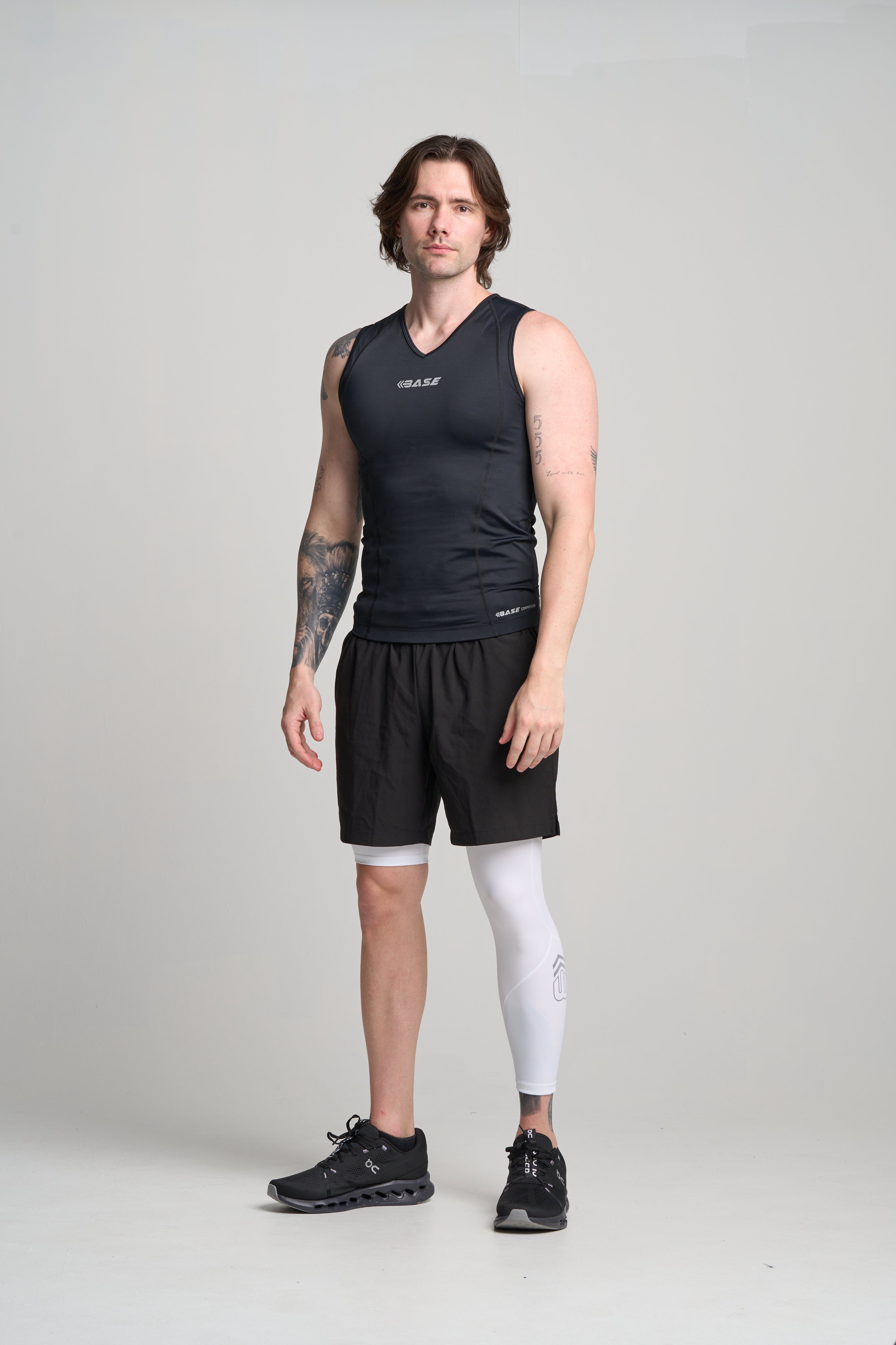 Supplier 4 Tight S BASE Men's Adapted 3/4 Tights - White (Right leg short)