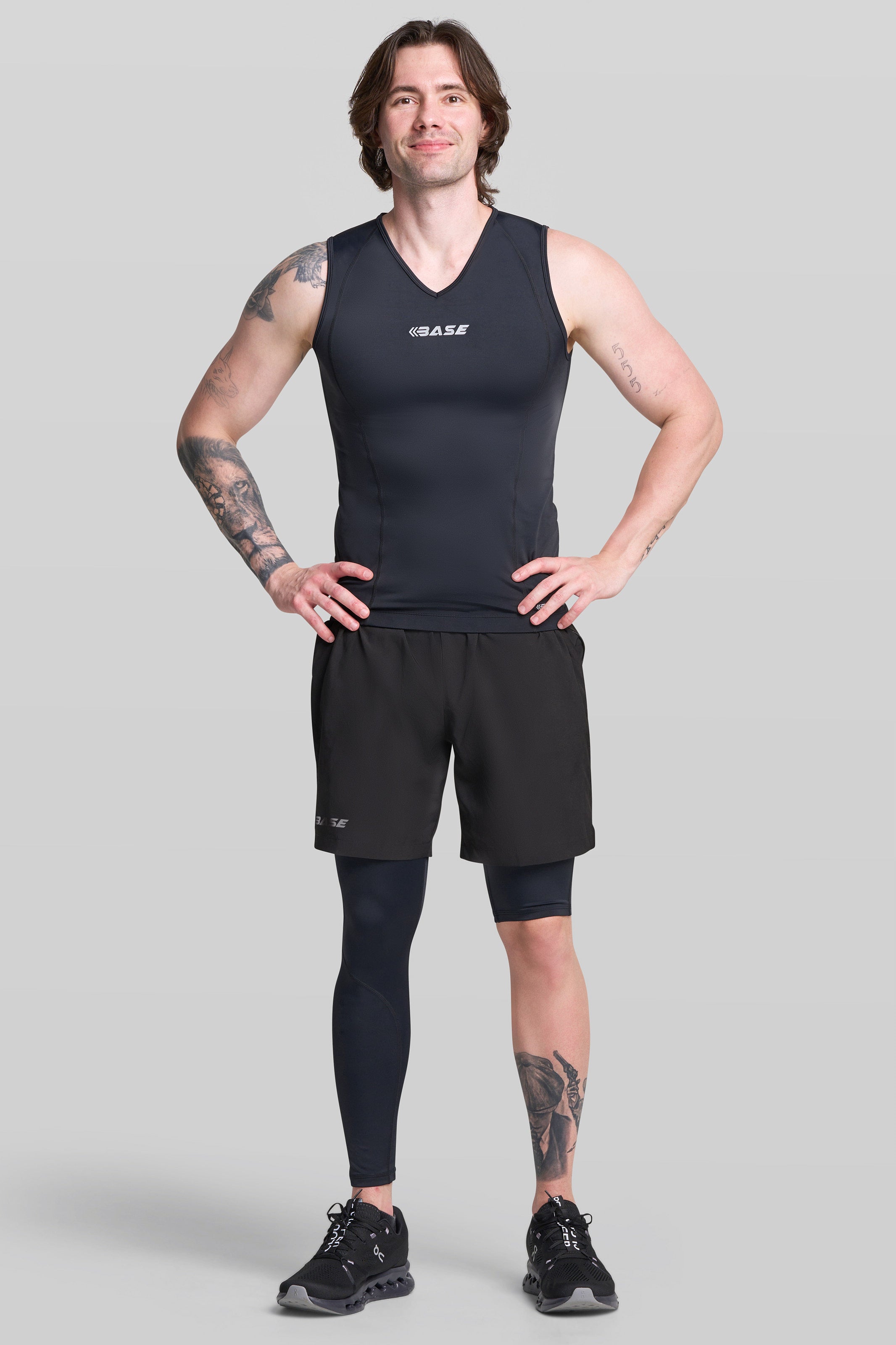 Supplier 4 Tights BASE Men's Adapted Compression Tights (Left leg short)