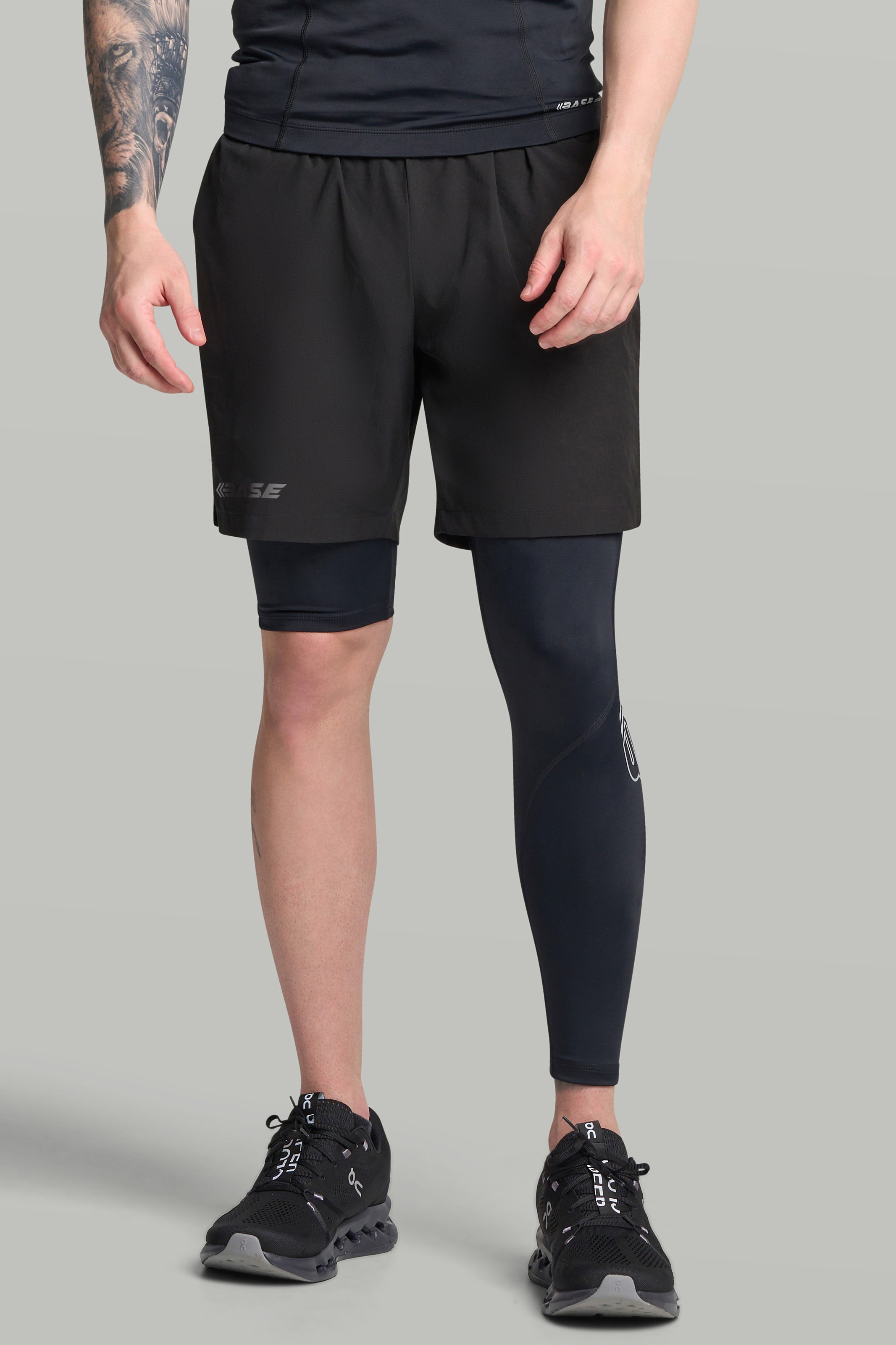 Supplier 4 Tights S BASE Men's Adapted Compression Tights (Right leg short)