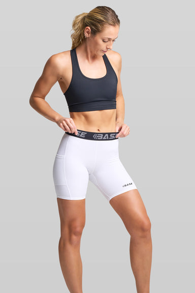 Supplier 4 Women's Compression Shorts BASE Women's Compression Shorts - White