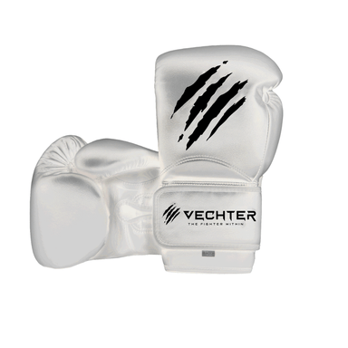 Vechter Wear 'Kuya' Boxing 12oz Gloves White - JKC Collection