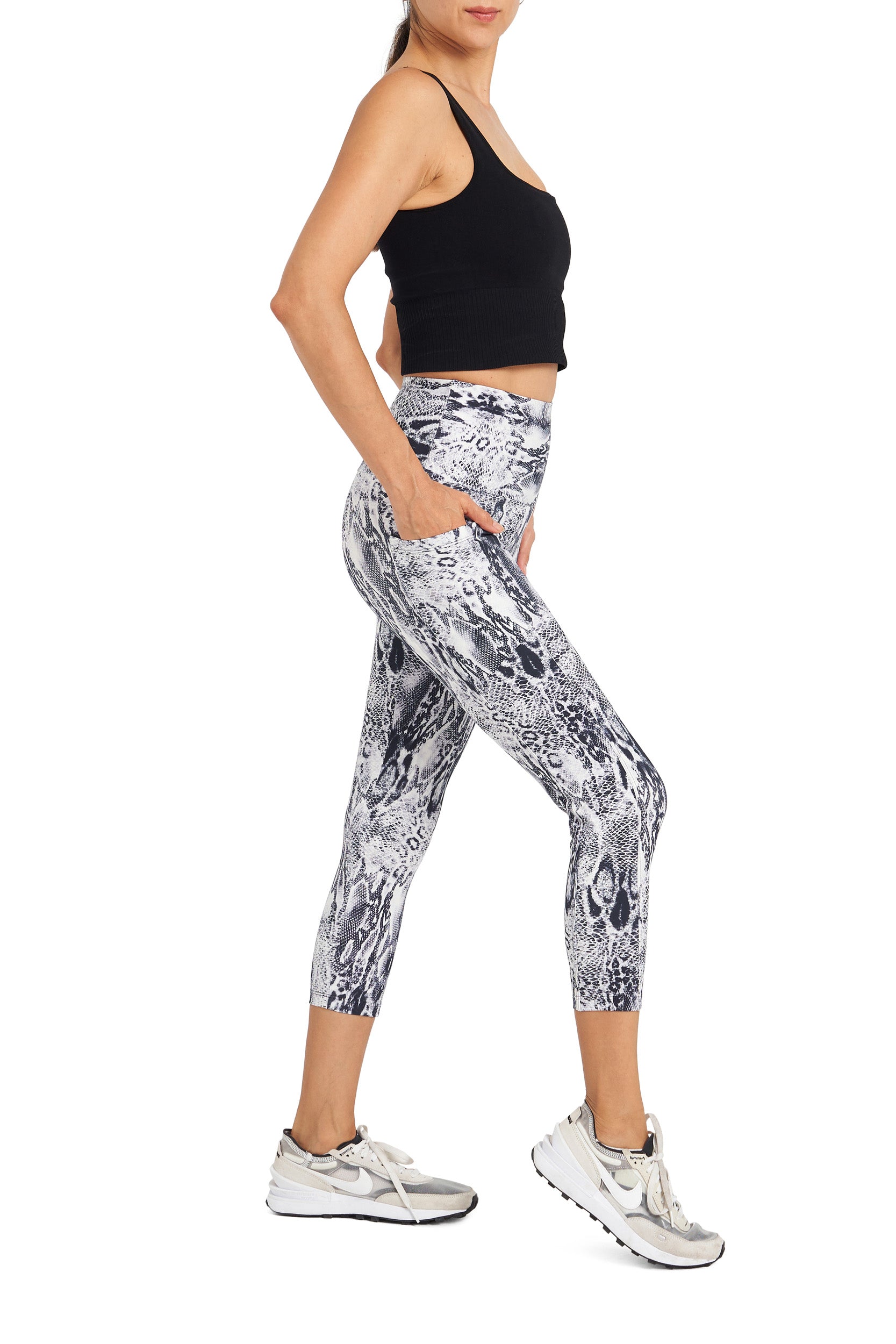 vendor-unknown Mid Calf Length Legging Melissa High Waisted  Mid Calf Legging with Pockets