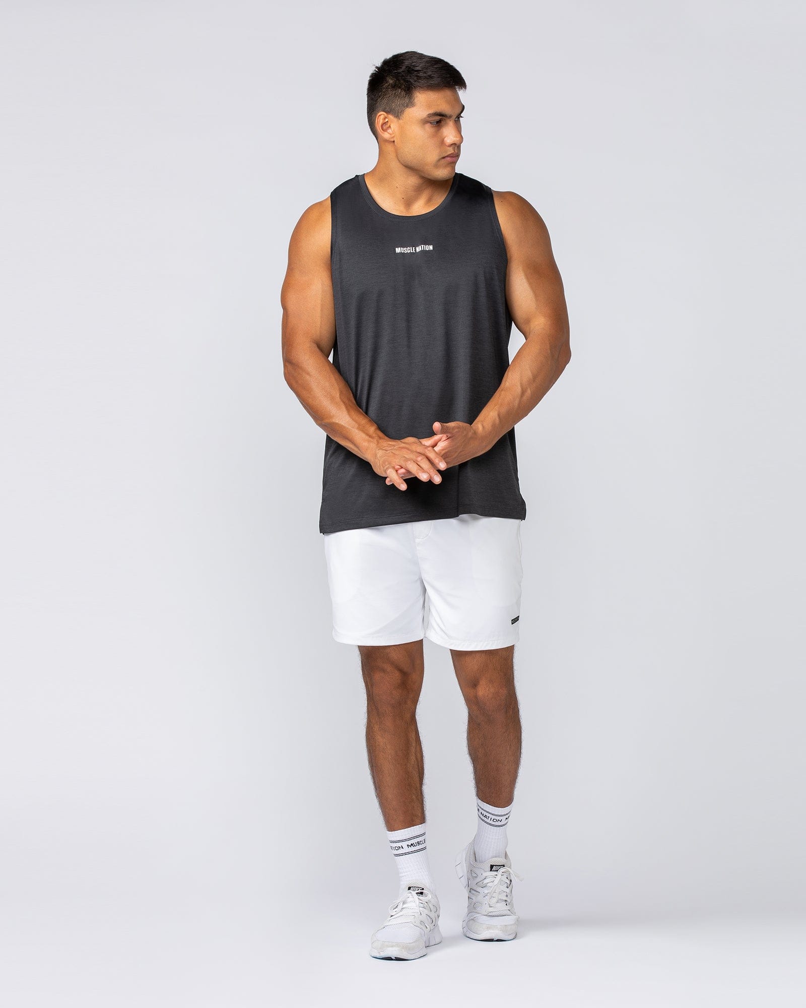 Aero Active Tank Black - Muscle Nation men's muscle tank, view 5