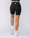 Zero Rise Rib Bike Shorts Black (Silicone Logo) - Muscle Nation women's bike shorts, view 5