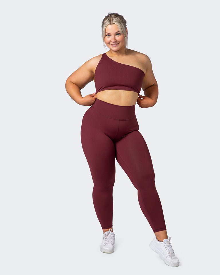 musclenation Leggings Signature Scrunch Ankle Length Leggings Dark Plum