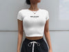 Baller Babe Crop Tops Baller Babe Basic's Womens Shirt in White