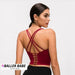 Baller Babe Crop Tops Baller Babe Middi Top with cross back Red Wine - PRE-ORDER