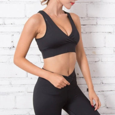 Baller Babe Crop Tops Black V Crop Top By Baller Babe