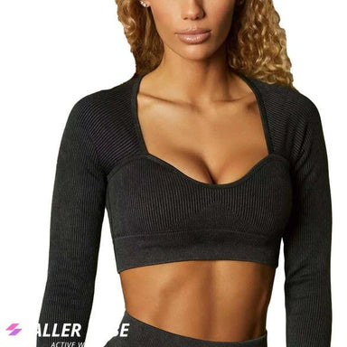 Baller Babe Crop Tops Carman Low long sleeve crop top