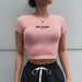Baller Babe Crop Tops One Size Pink Baller Babe Basic's Womens Shirt