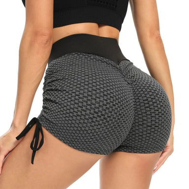 Baller Babe Shorts Signature Mesh Booty Shorts With Tie Up-Black