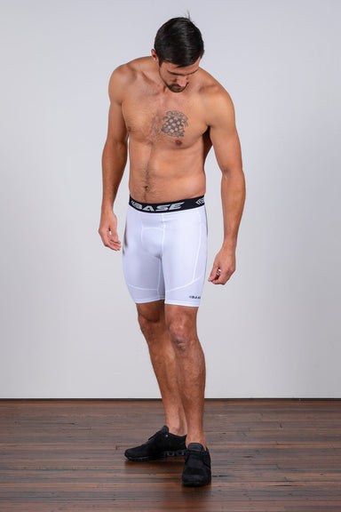 BASE Mens Shorts BASE Men's Compression Shorts - White