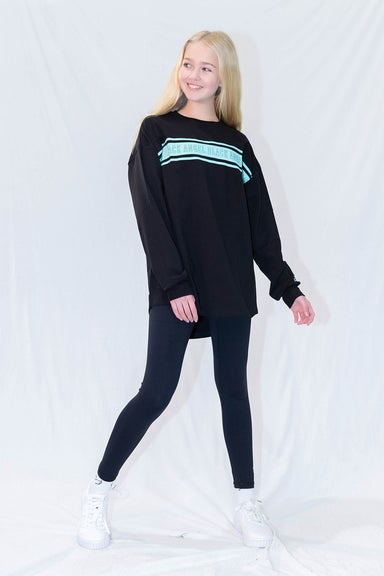 BLACK ANGEL Crop Top MINT OVERSIZED LONG SLEEVE