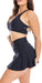 Carra Lee Active crop Top, sports bra Midnight Body Luxe Diamond Back Bra