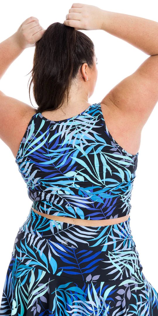 Carra Lee Active Crop Tops Tropical Palm Crop Top
