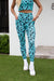 Carra Lee Active leggings Aqua Leopard Eco Ultra High Waist Leggings with Pockets